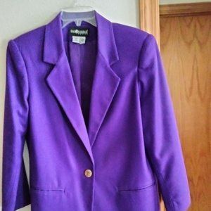 Sag Harbor 100% wool blazer, Royal purple